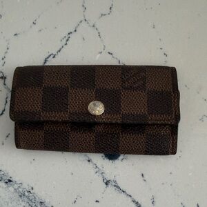 Louis Vuitton Dark Brown Checkered Key Wallet